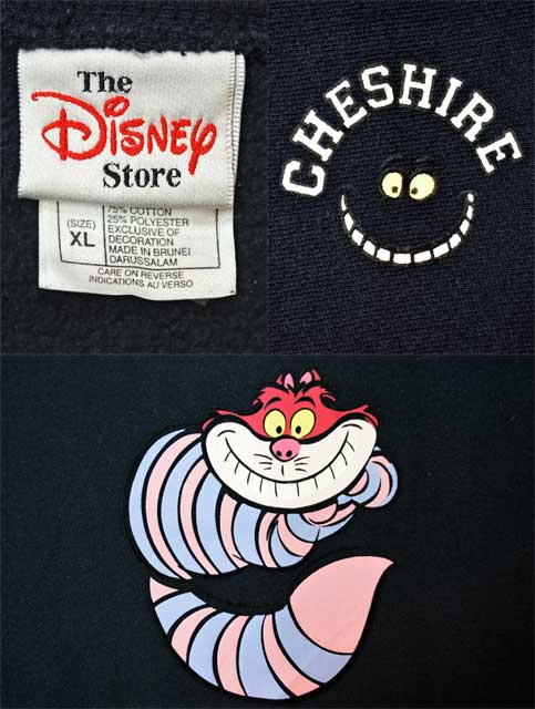 Disney Official チェシャ猫 スウェットシャツ - used&vintage box Hi-smile