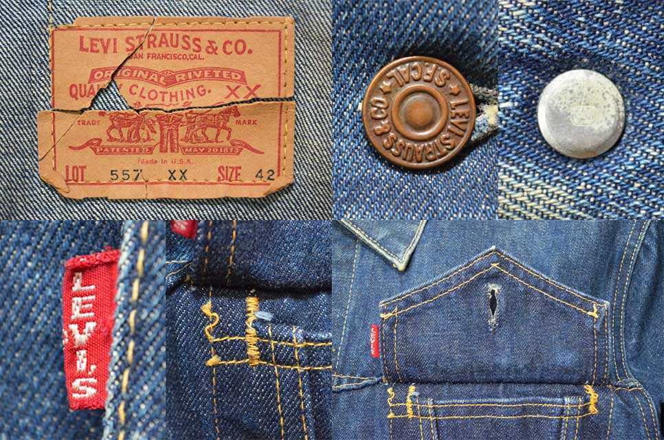 60's Levi's 557XX デニムジャケット - used&vintage box Hi-smile