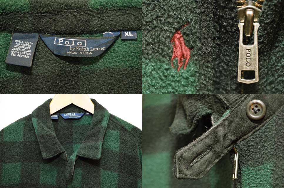 90's Polo Ralph Lauren フリーススウィングトップ “MADE IN USA” usedvintage box  Hi-smile