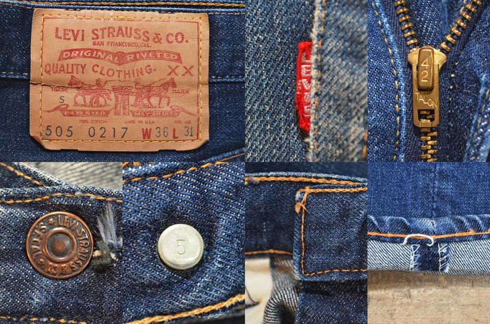 60's Levi's 505 big E デニムパンツ “S-TYPE” - used&vintage box Hi