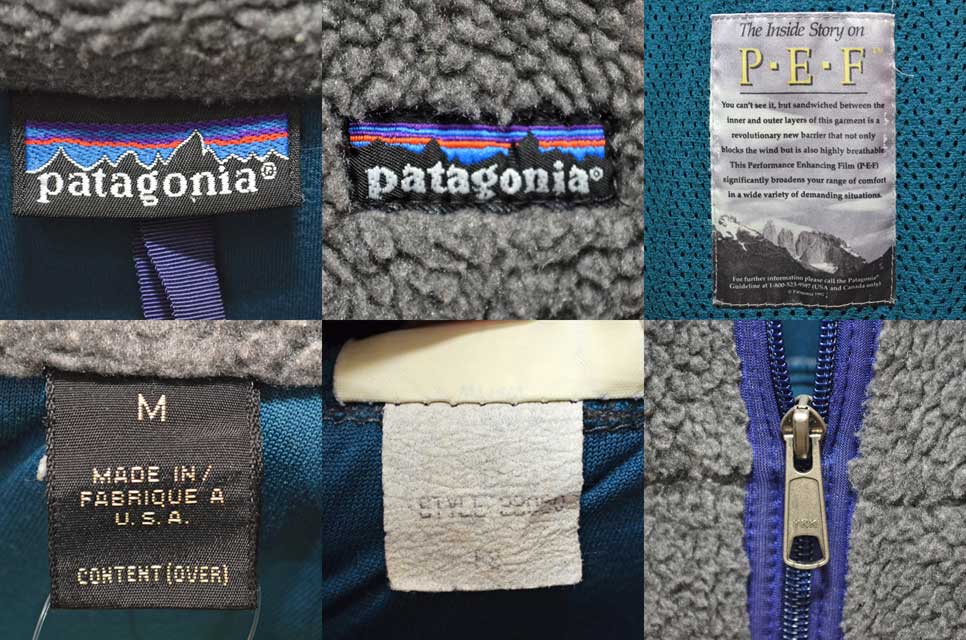 希少 美品 USA製 P・E・Fタグ patagonia レトロX 初期型 L