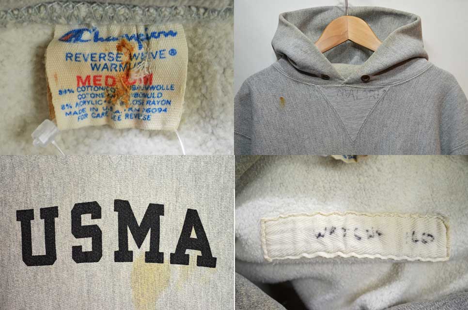 80's Champion リバースウィーブ パーカー “USMA” - used&vintage box ...