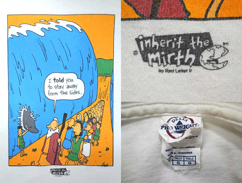 Inherit The Mirth L S プリントtシャツ モーゼの十戒 Used Vintage Box Hi Smile