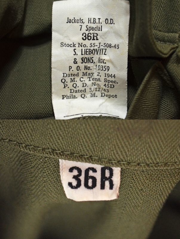 40's US.ARMY M-43 HBTジャケット “DEADSTOCK” - used&vintage box Hi-smile