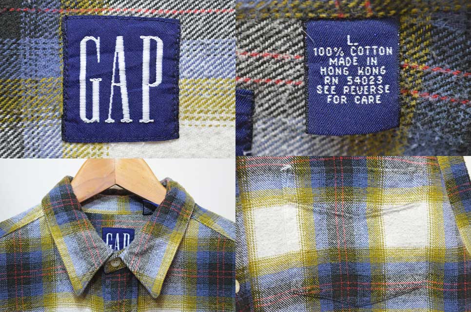 90s OLD GAP オンブレチェック ネルシャツ