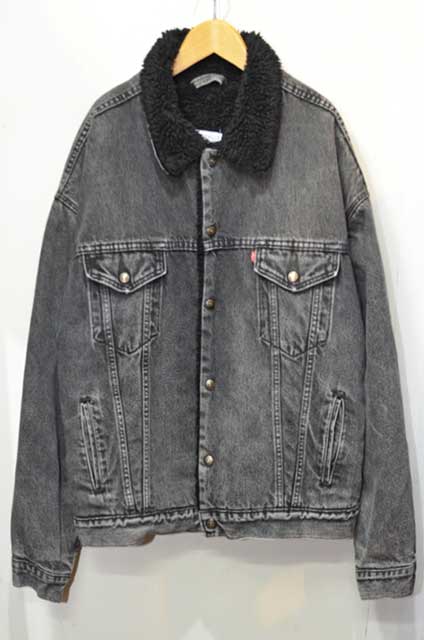 's Levi's ブラックデニムボアジャケット   used&vintage box Hi smile