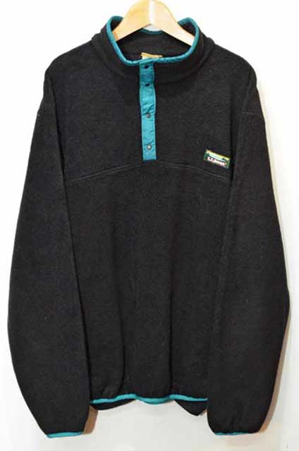 90's L.L.Bean スナップT型 フリースジャケット “BLACK / MADE IN USA