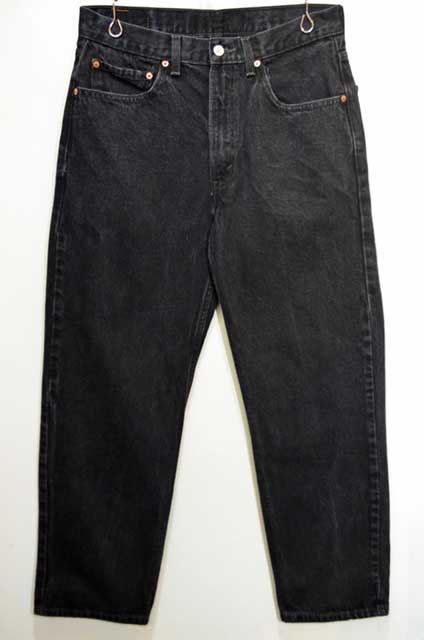 Levi's 550 ブラックデニムパンツ - used&vintage box Hi-smile