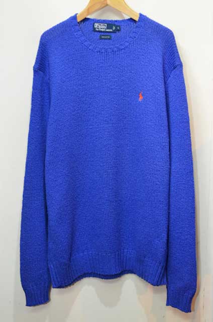 Polo Ralph Lauren コットンニット “BLUE” - used&vintage box Hi-smile