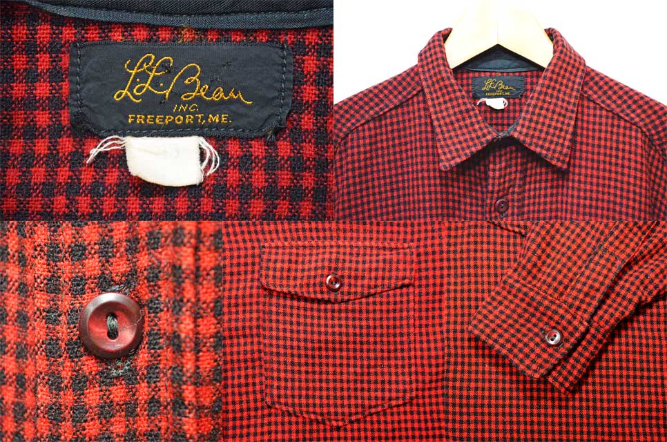 50-60's L.L.Bean ウールシャツ 