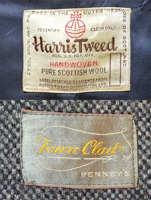 's PENNEY'S Town Clad ウールツイードコート “Harris Tweed