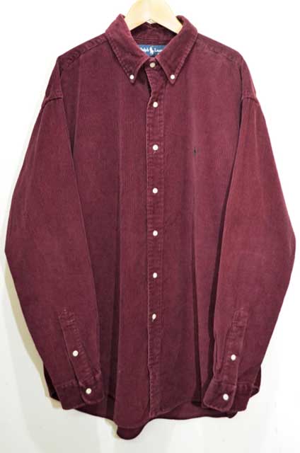 90's Polo Ralph Lauren 太畝コーデュロイ ボタンダウンシャツ “BLAKE