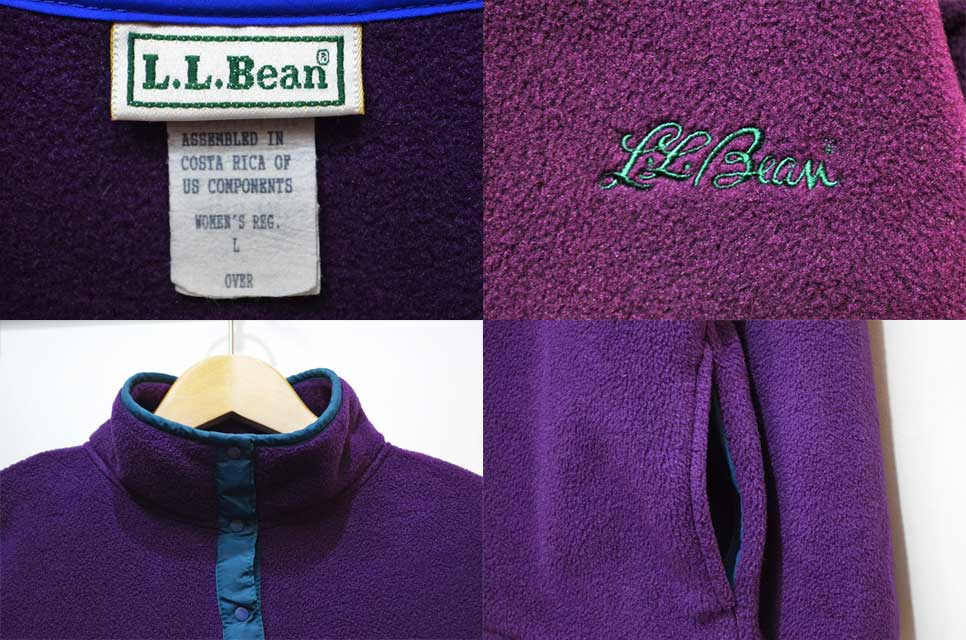 90's L.L.Bean スナップT型 フリースジャケット “PURPLE