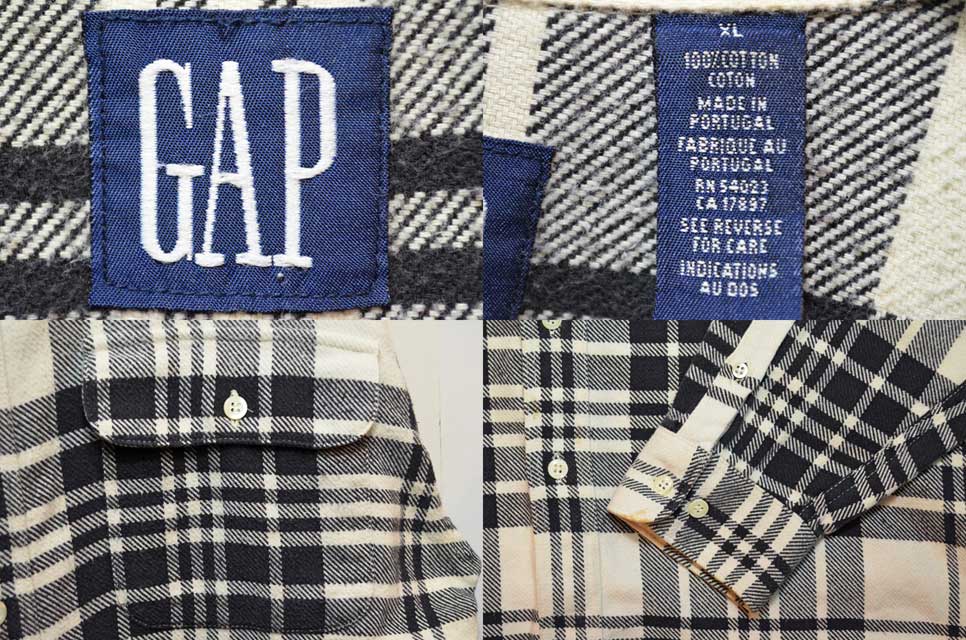 90s old GAP オールドギャップ フランネルシャツ