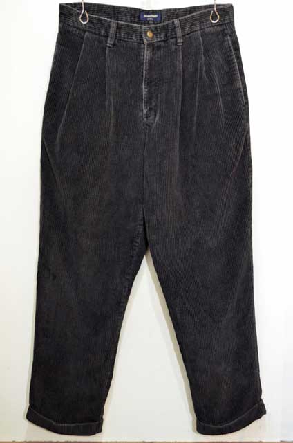 DOCKERS 2タック 太畝コーデュロイパンツ “BLACK” - used&vintage box ...