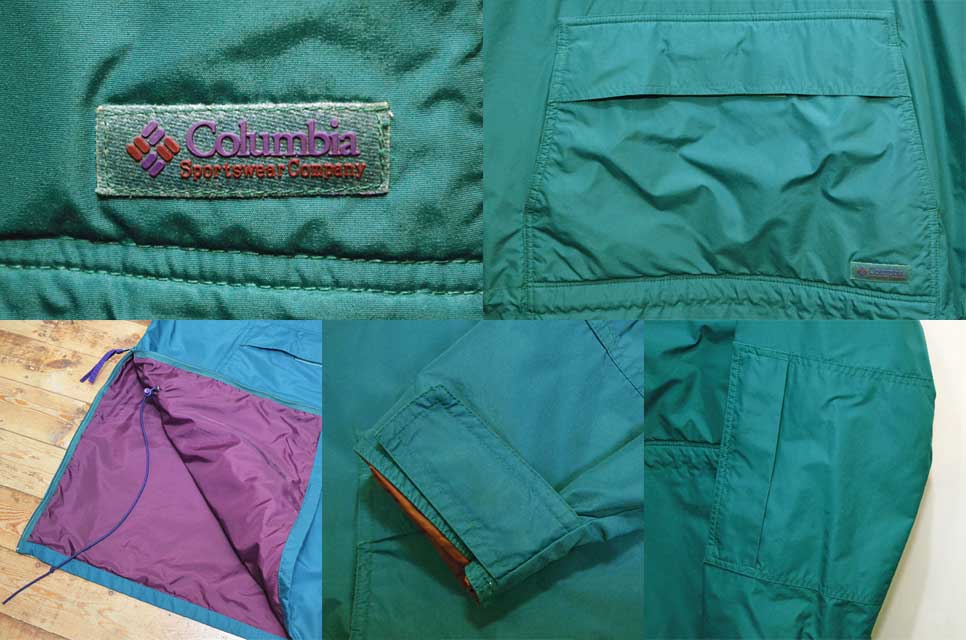 90's Columbia ナイロンアノラックパーカー - used&vintage box Hi-smile