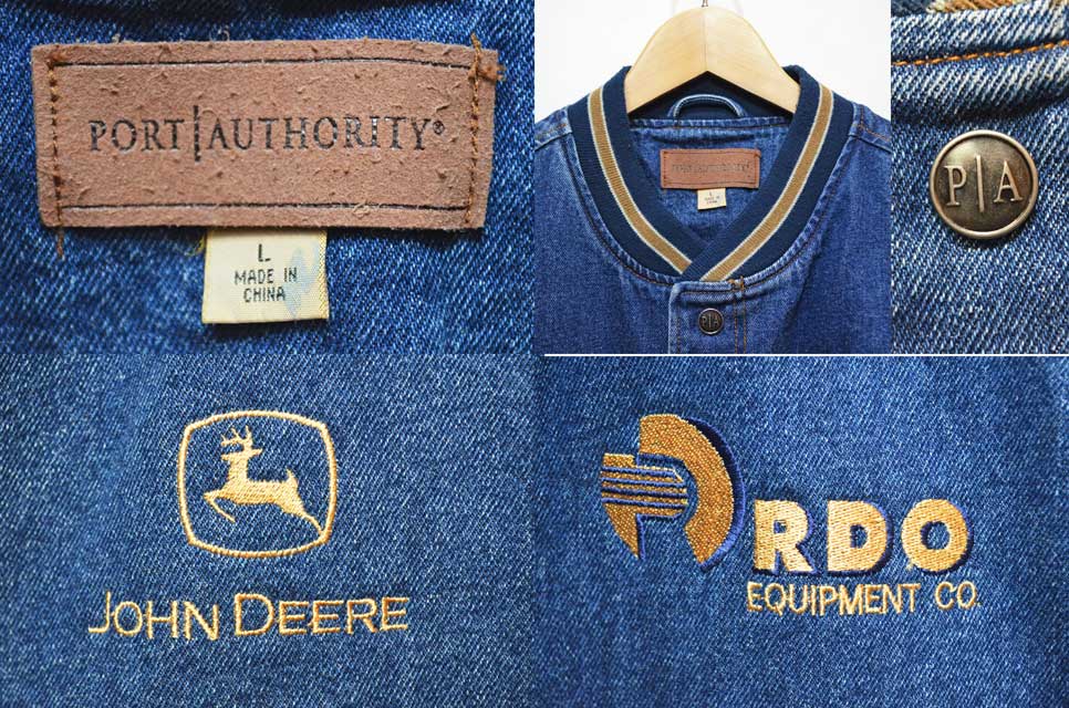 90's PORT AUTHORITY デニムスタジャン “JOHN DEERE × RDO EQUIPMENT Co”