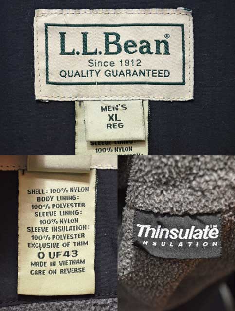 L.L.Bean シンサレート入り ウォームアップジャケット “BLACK