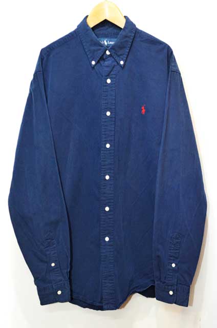 Polo Ralph Lauren コットンツイル ボタンダウンシャツ “NAVY”