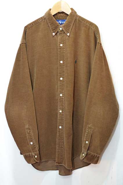 Polo Ralph Lauren 太畝コーデュロイ ボタンダウンシャツ “BROWN”