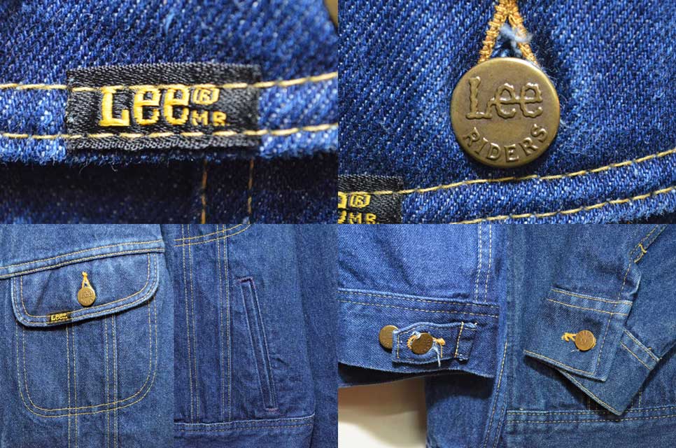 古着 80s USA製 Lee 220-2647 濃紺 ブルー デニム トラッカー