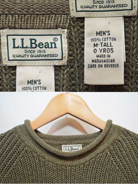 90-00's L.L.Bean ロールネック コットンニット - used&vintage box Hi 