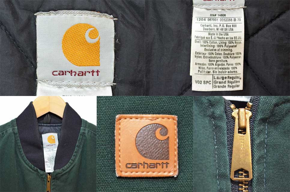 90-00's Carhartt ダックベスト “GREEN / MADE IN USA” - used&vintage 