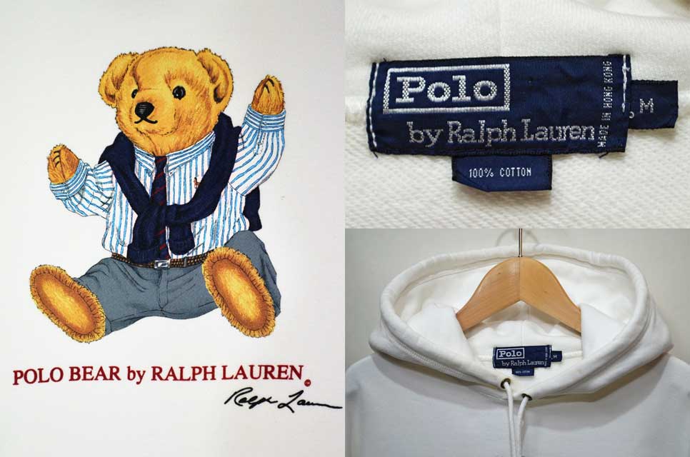 90's POLO BEAR by RALPH LAUREN スウェットパーカー usedvintage box Hi-smile