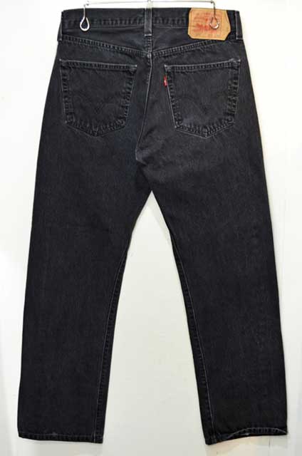 Levi's 501 ブラックデニムパンツ - used&vintage box Hi-smile