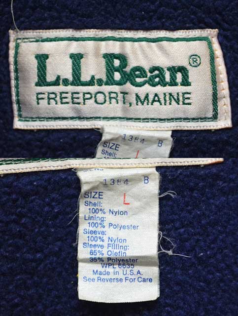 80's L.L.Bean ウォームアップジャケット “MADE IN USA” - used&vintage box Hi-smile