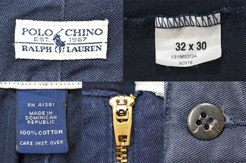 90's Polo Ralph Lauren チノトラウザー “POLO CHINO / NAVY 