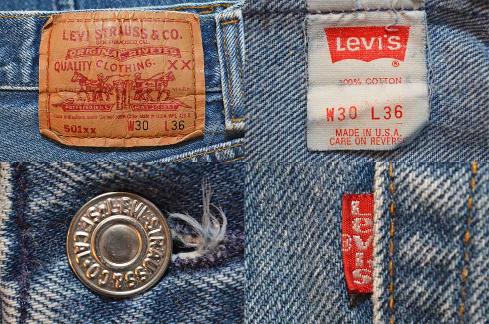 90's Levi's 501 デニムパンツ “MADE IN USA / W30” - used&vintage 