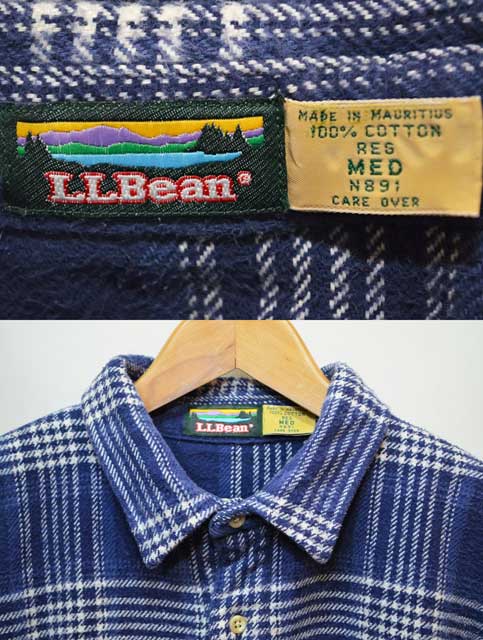 80-90's L.L.Bean リバーシブル プルオーバーネルシャツ