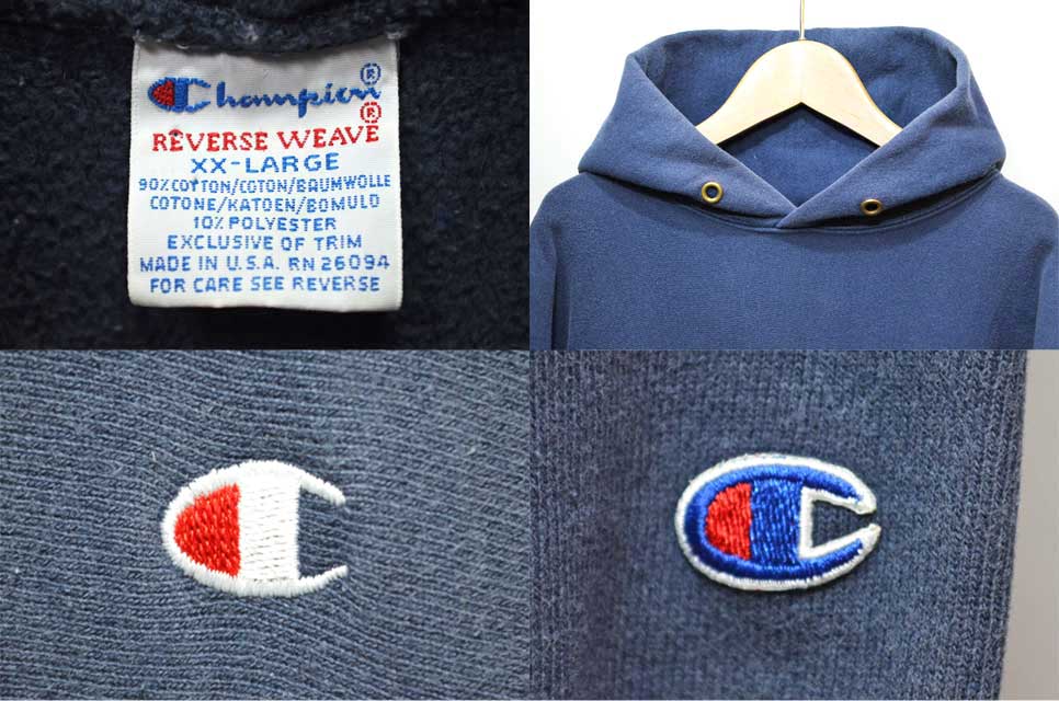 90's Champion reverse weaveUSA製目付きパーカー