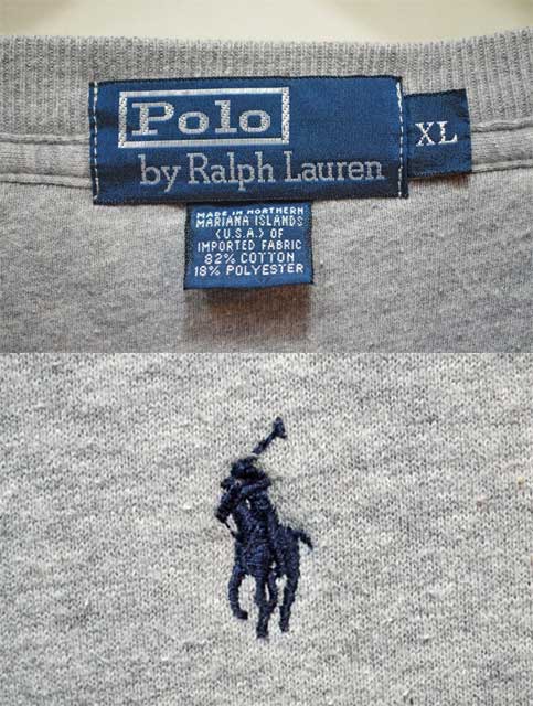 POLO Ralph Lauren ロゴ刺繍 スウェットシャツ “GRAY” - used&vintage 
