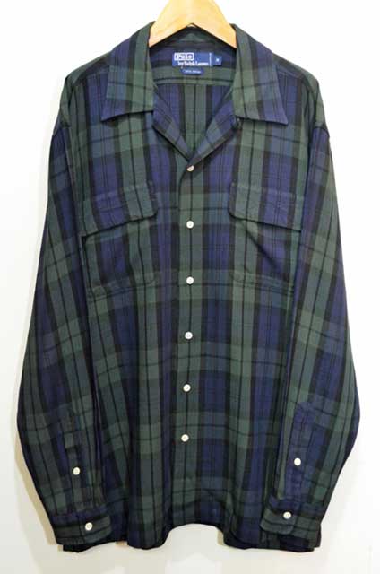 90's Polo Ralph Lauren オープンカラーシャツ “ブラックウォッチ柄”