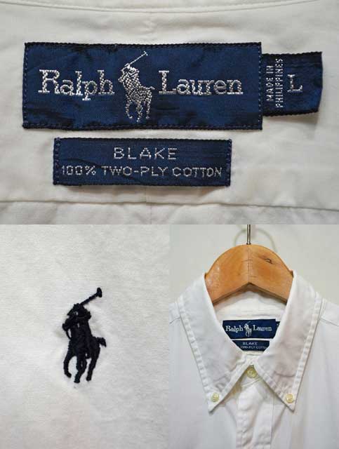 90's Polo Ralph Lauren ボタンダウンシャツ “BLAKE / WHITE