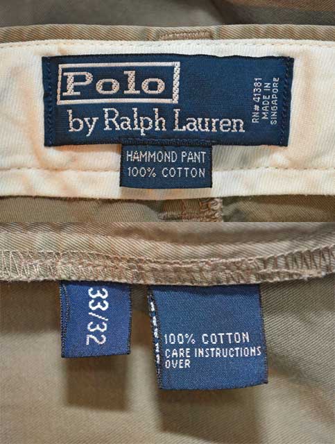 POLO Ralph Lauren 2タック トラウザー “HAMMOND PANT” - used&vintage 