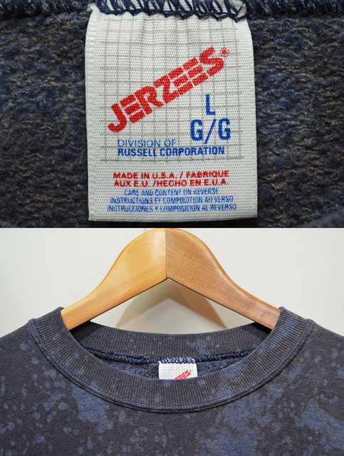 90's JERZEES ブリーチ加工 スウェットシャツ “MADE IN USA 