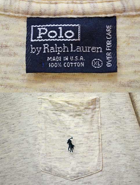 90's POLO Ralph Lauren ポケットTシャツ “MADE IN USA 