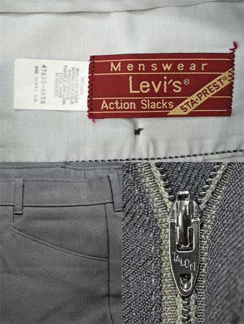 80's Levi's ACTION SLACKS “BLACK”