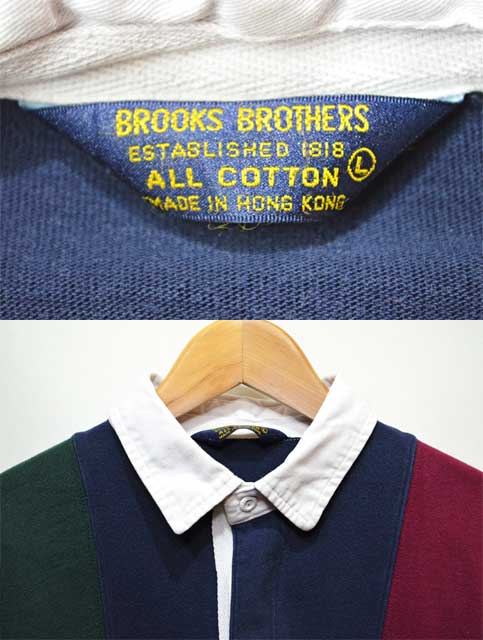 90's Brooks Brothers ラガーシャツ "クレイジーパターン" - used&vintage box Hi-smile