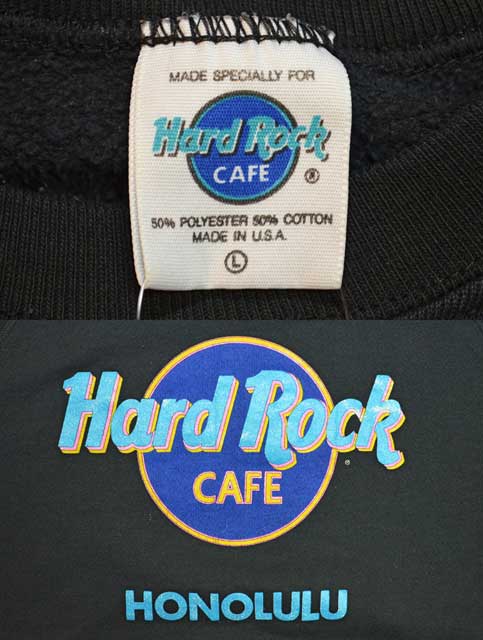 90's Hard Rock CAFE スウェットシャツ “MADE IN USA / BLACK” - used&vintage box