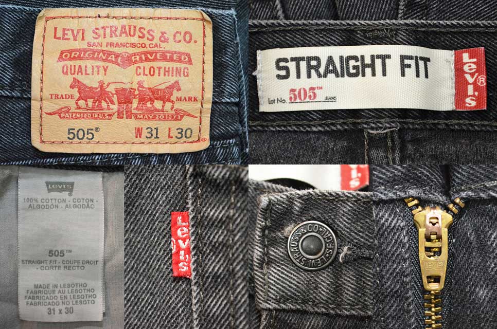 Levi's505 ブラックデニム　w31 L30