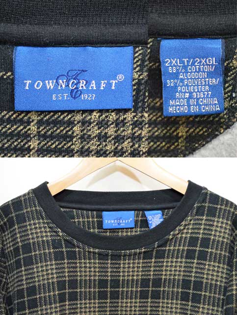 90's Towncraft チェック柄 スウェットシャツ - used&vintage box Hi-smile