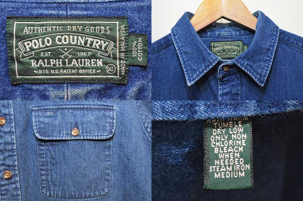 90's Ralph Lauren デニムワークシャツ “POLO COUNTRY”
