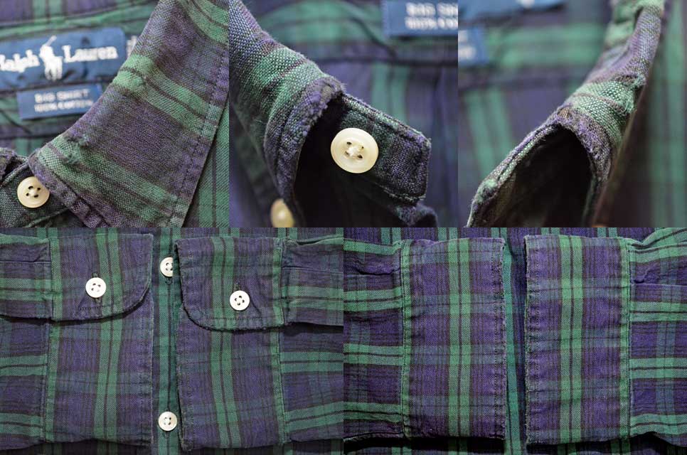 90's Polo Ralph Lauren ボタンダウンシャツ “ブラックウォッチ柄 