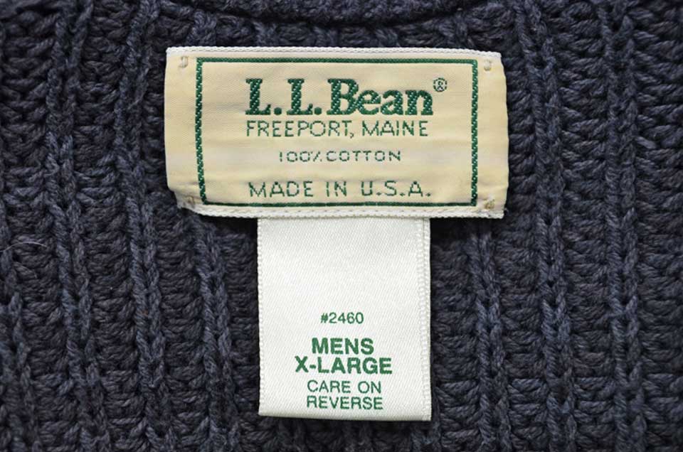 90's L.L.Bean コットンニット “MADE IN USA” - usedvintage box Hi-smile