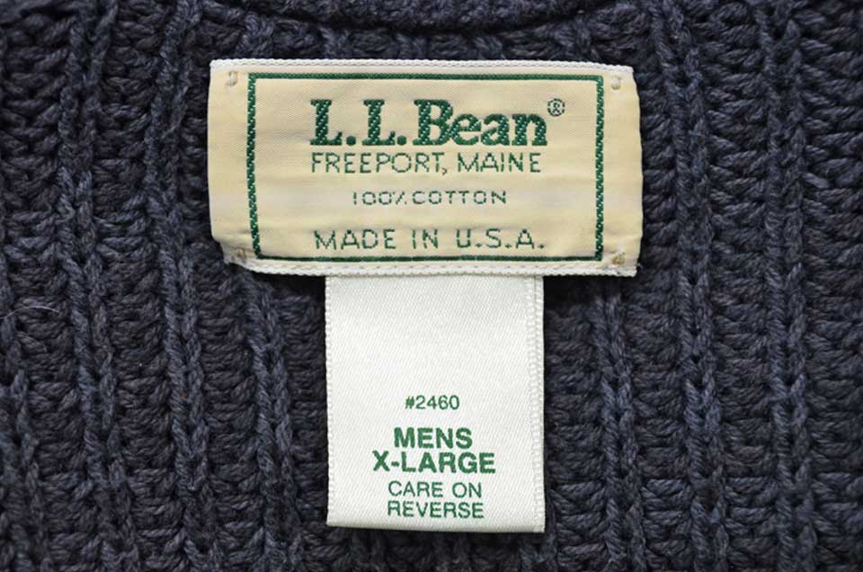 90's L.L.Bean コットンニット “MADE IN USA” - used&vintage box Hi-smile