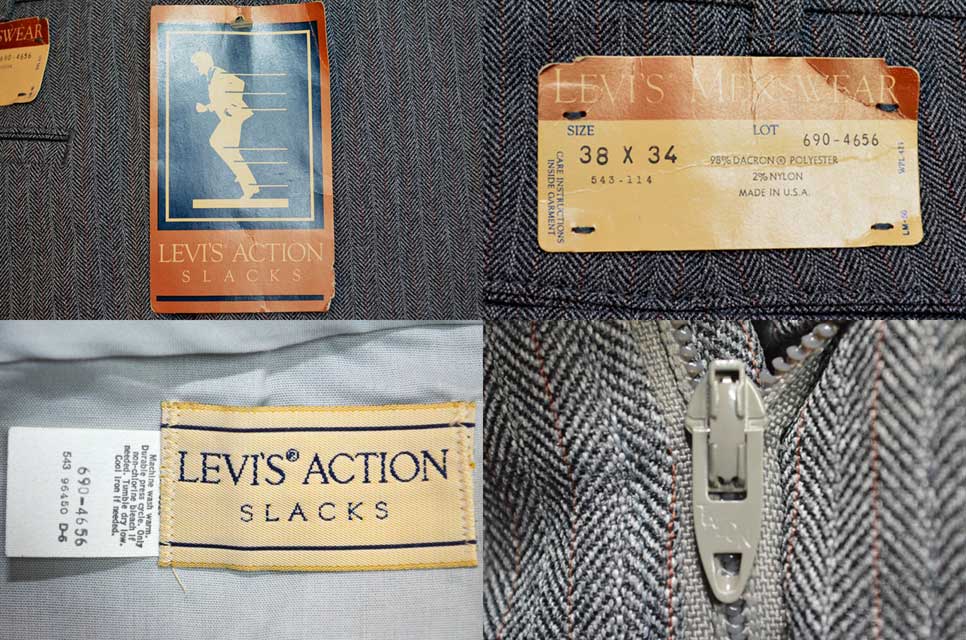 80-90's Levi's ACTION SLACKS “DEADSTOCK / HBT織り”